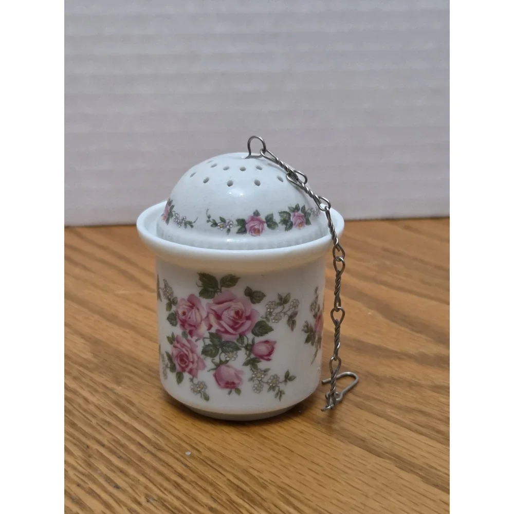 Kaiser W. Germany Porcelain Tea Infuser & Drip Cup – Vintage Rose Pattern